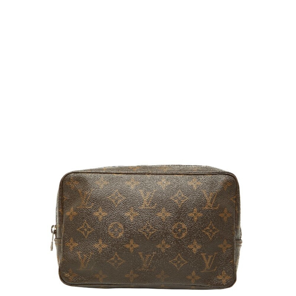 LOUIS VUITTON Brown Monogram Leather Pouch - Picture 1 of 10